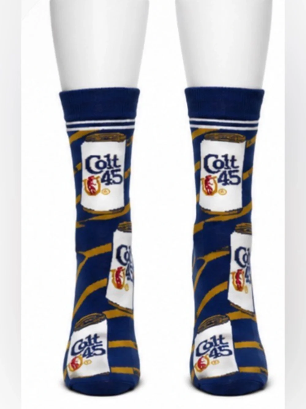 Colt 45 Navy Blue Novelty Crew Socks -